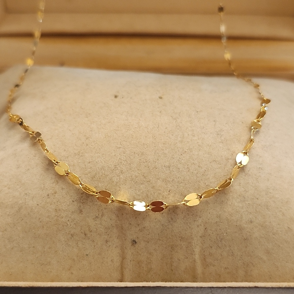 14kt Gold Faceted Bead Necklace - Women Jewelry  18'